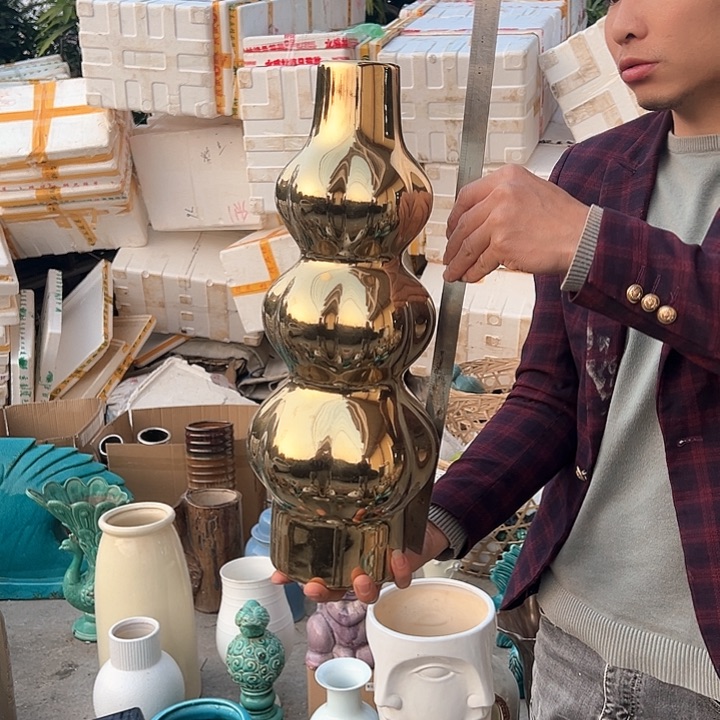 瓶高度46厘米口径5.5厘米微瑕捡漏