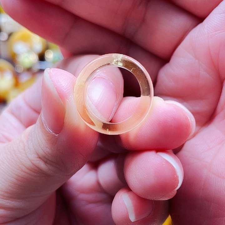 未镶嵌琥珀耳饰指环