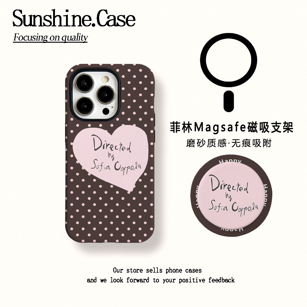 【磁吸菲林二合一】波点爱心适用苹果17PROMAX/16/15防摔手机壳