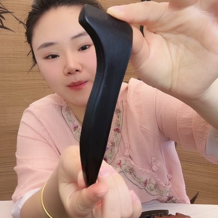 紫光檀小号升阳铲开槽微瑕