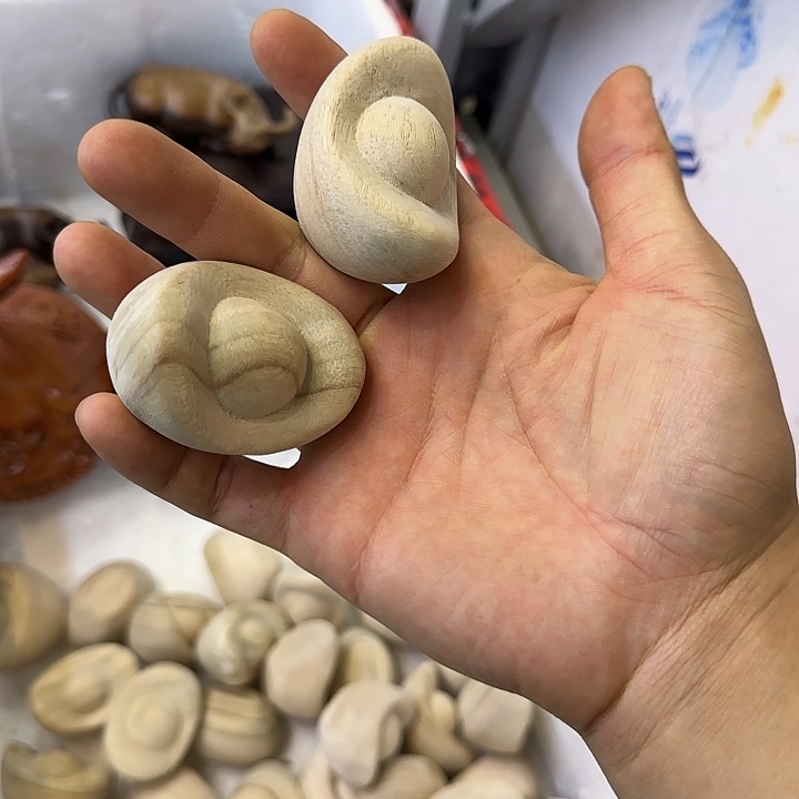 木樟木6元宝一对2