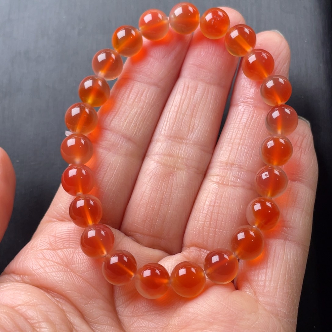 玛瑙/玉髓手镯未镶嵌蜜****酒