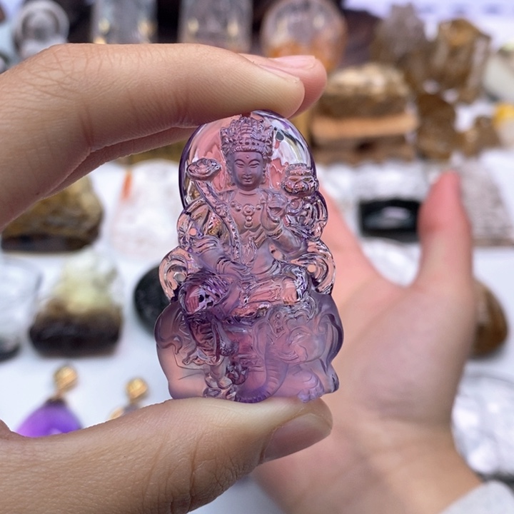 水晶颈饰未镶嵌青*定制