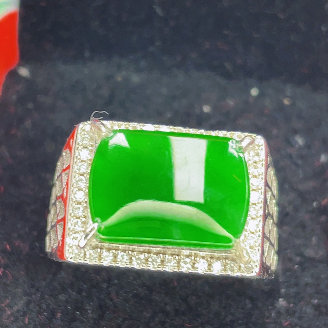 翡翠吊坠(不含链)银S925镶嵌