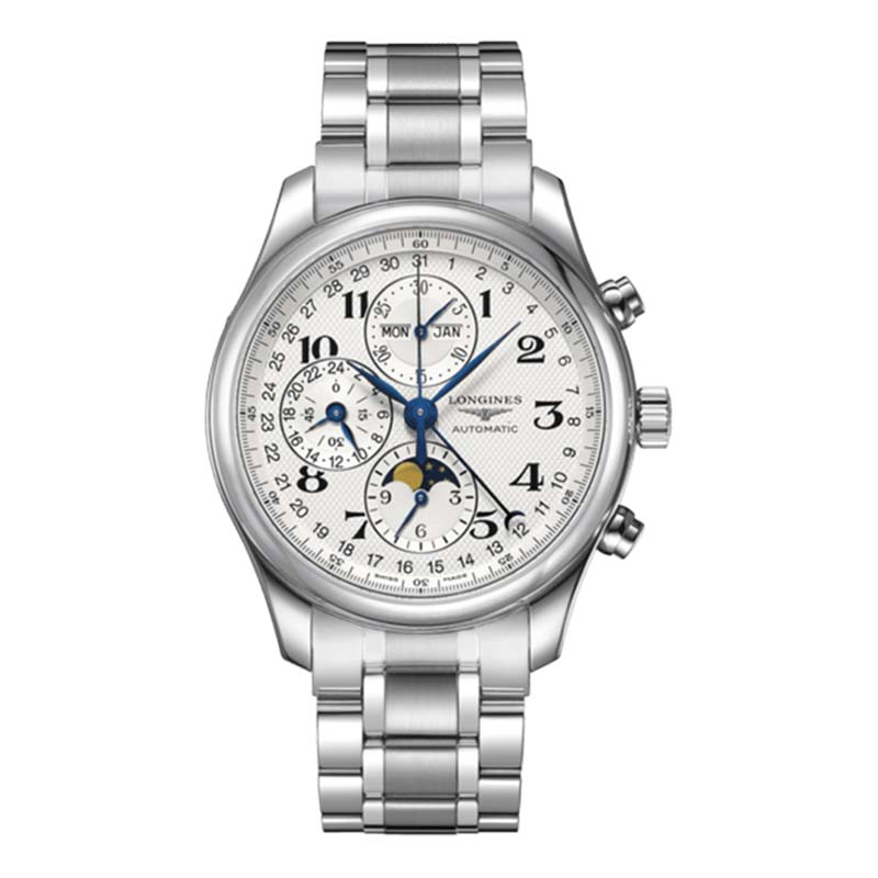 99新 Longines/浪琴 名匠系列 自动机械男表 八针月相多功能手表