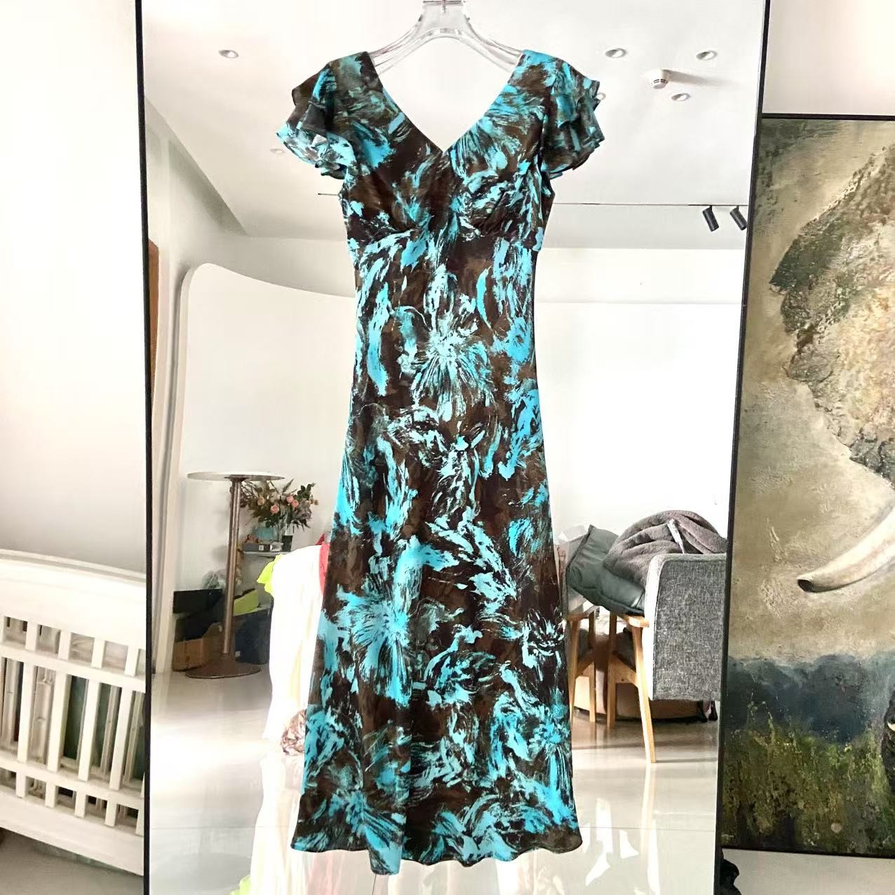 【禾枫丫丫-】重磅100桑蚕丝连衣裙 8E-197-5