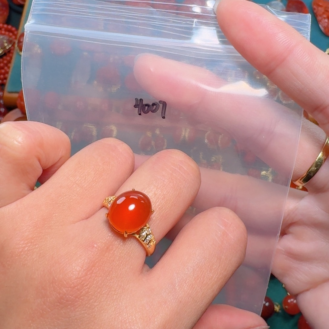 南红玛瑙南红银S925镶嵌