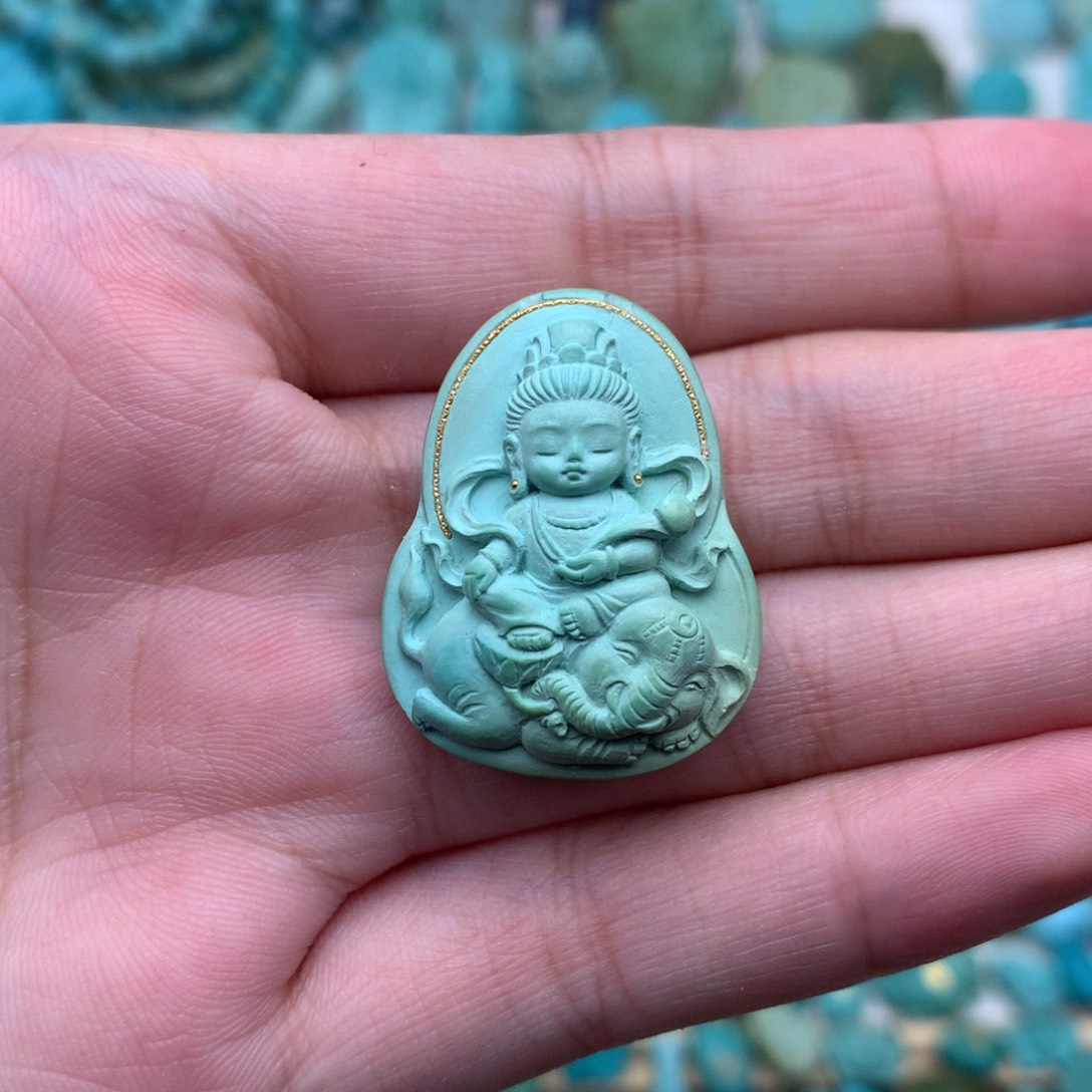 未镶嵌绿松石珠宝奇石