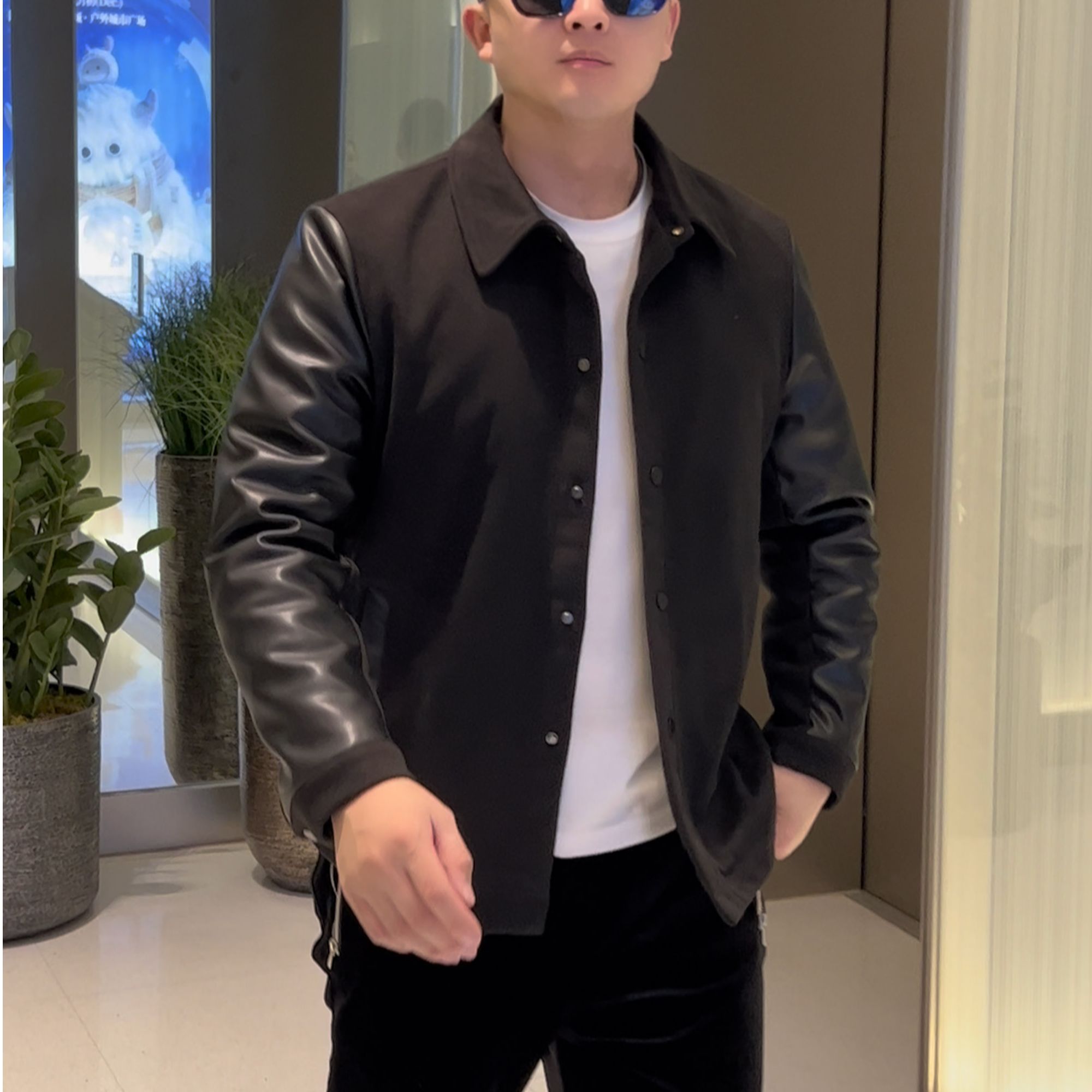 3361男士新款休闲时尚百搭棉服外套