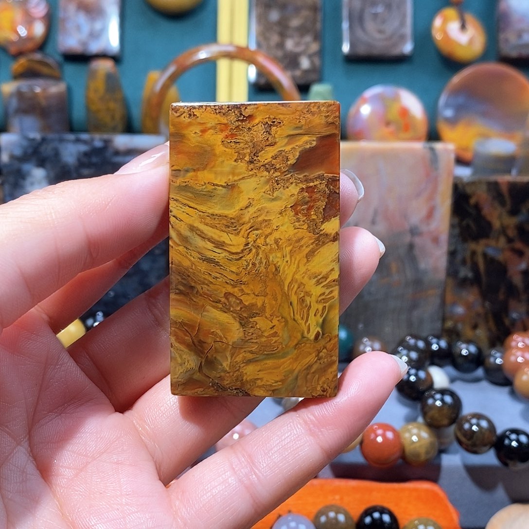 硅化玉天然北票硅化玉牌子未镶嵌未*天然北票硅化玉牌子