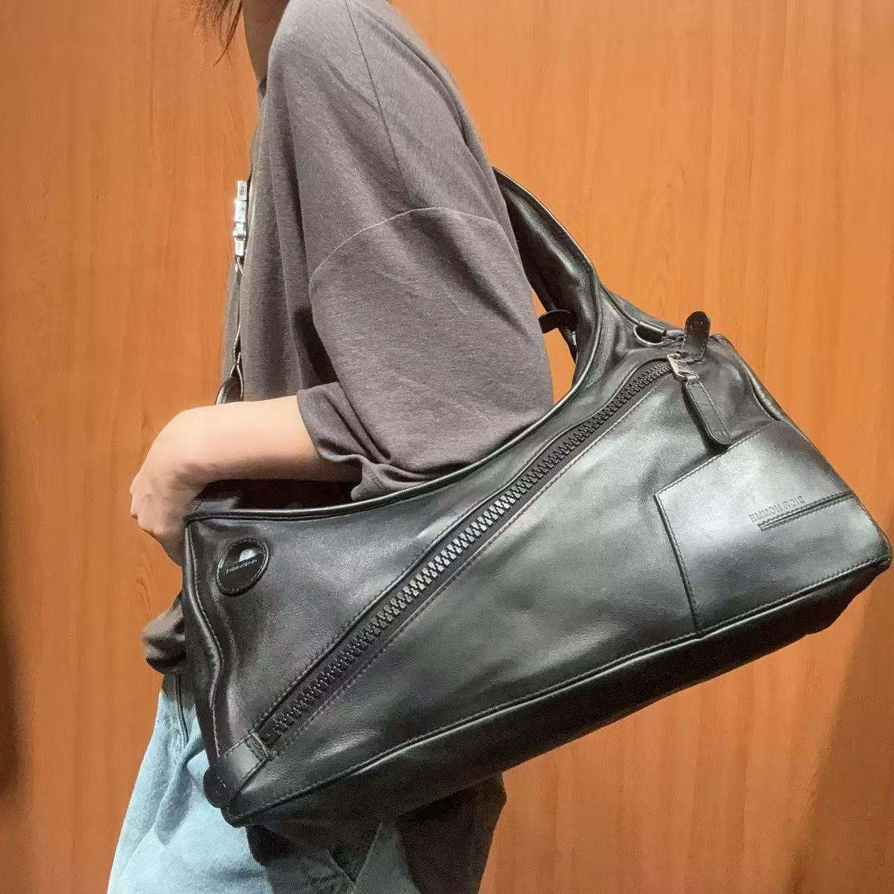 95新 DIOR/迪奥 【蕾】 2MF028 黑色机车包