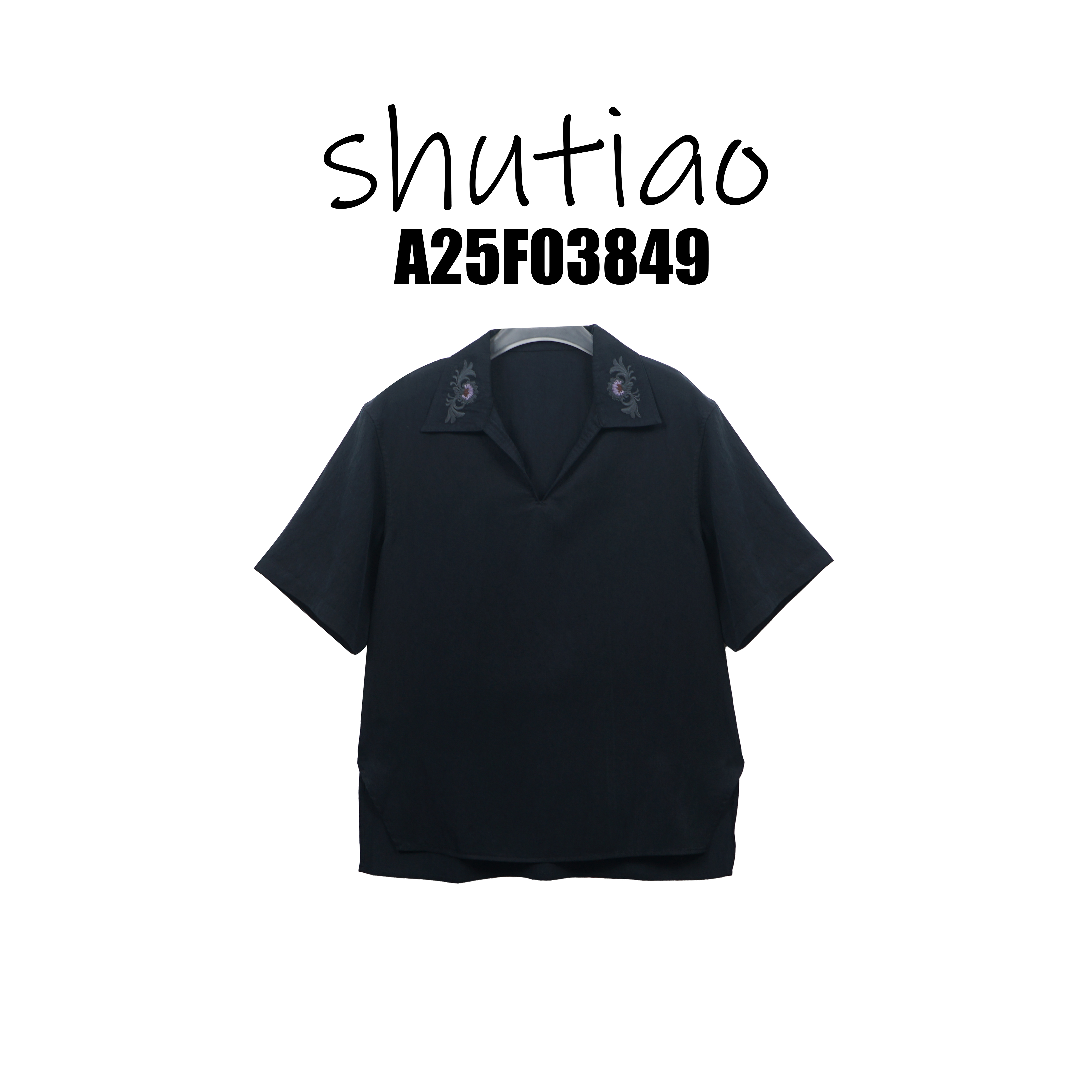 【SHUTIAO】2025夏季：新款小众设计款T恤A25F03849