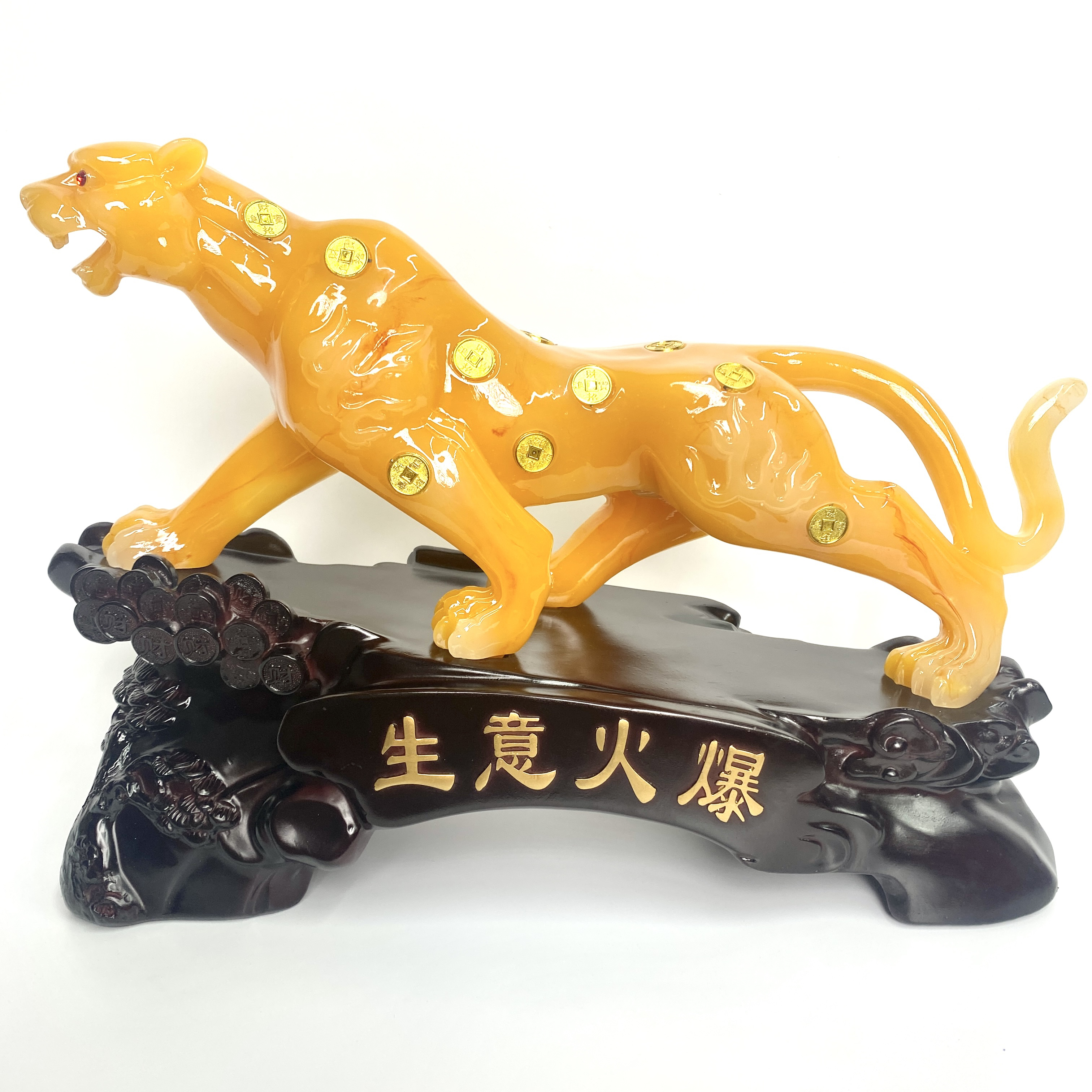 旺旺【黄玉色生意火爆】家居客厅玄关酒柜装饰开业送礼商务 空间