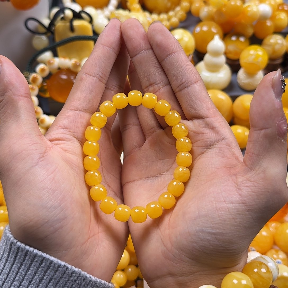 琥珀珠宝奇石未镶嵌同料老型10mm