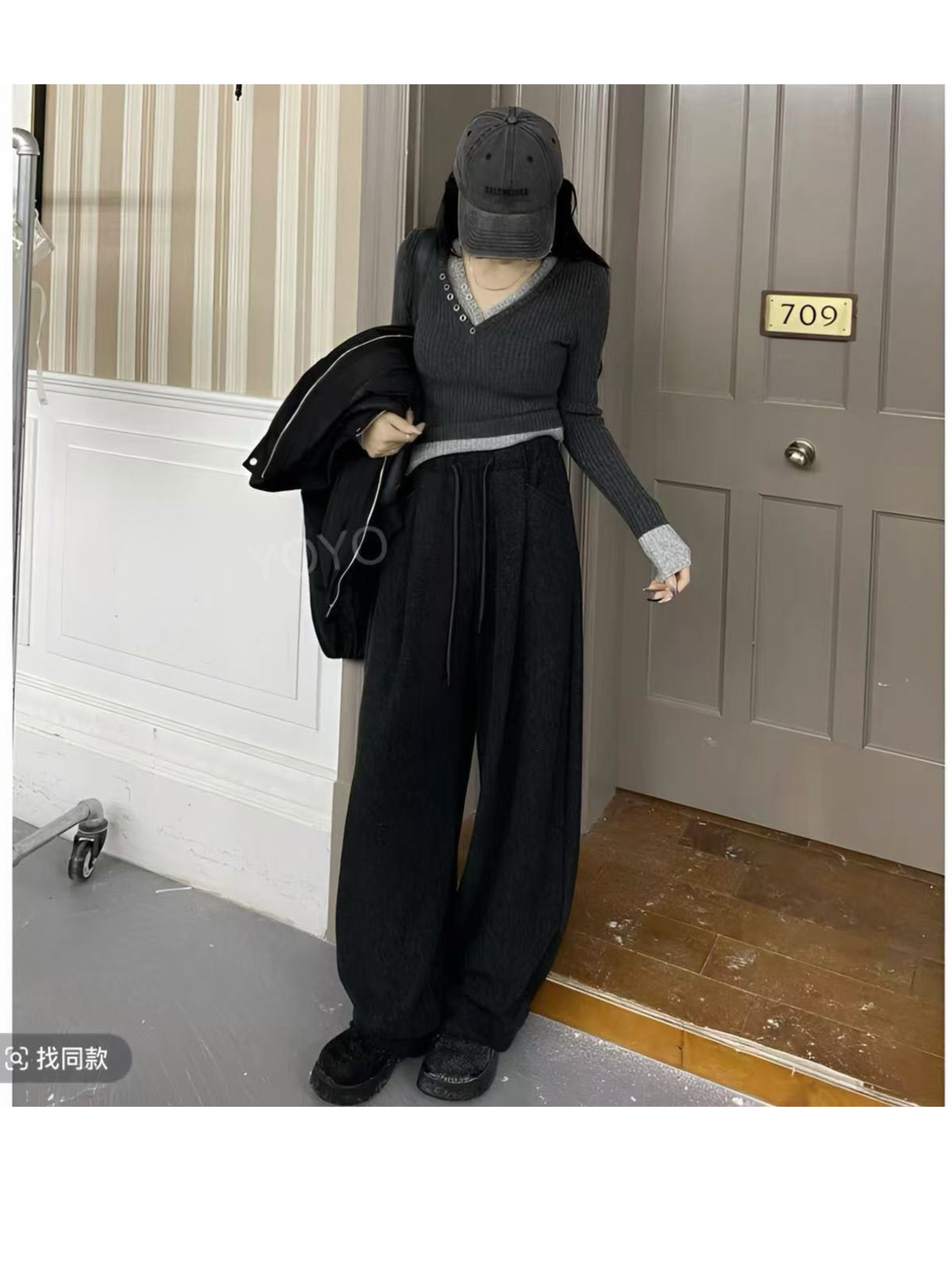 2571李小姐家毛呢裤