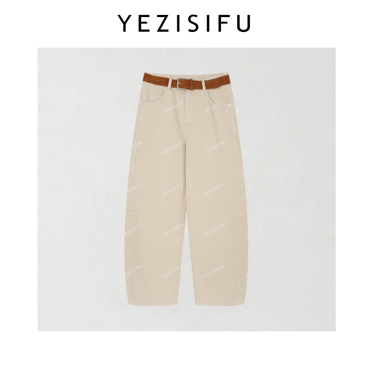 欧尼私服 2025冬季新款设计极简风加绒厚款百搭牛仔裤 2511C8260