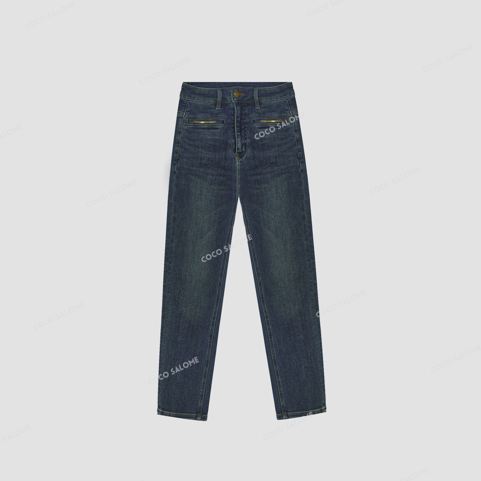 安安推荐【超模牛仔】植绒显腿长小脚九分牛仔裤BK24D50933-NZK