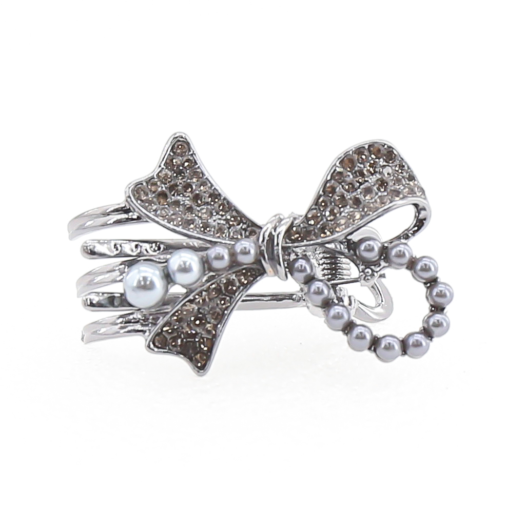 1006时尚黑色蝴蝶结压夹