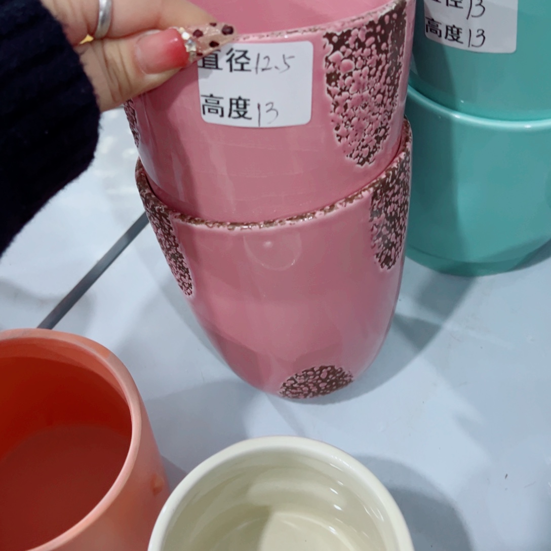 有孔，陶瓷花盆满10米包邮发货