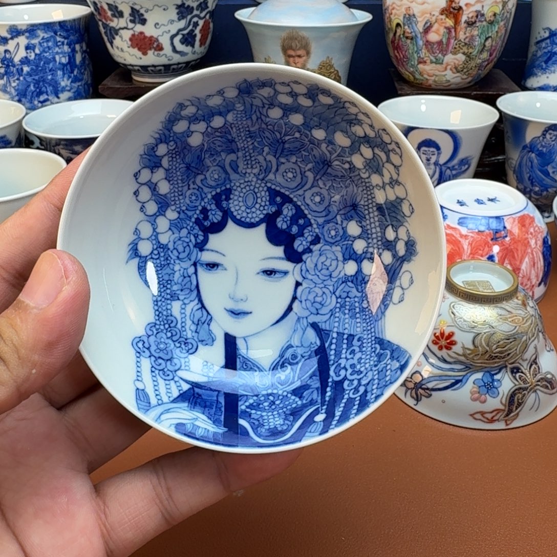 小***子杯子景德镇全手工手绘陶瓷