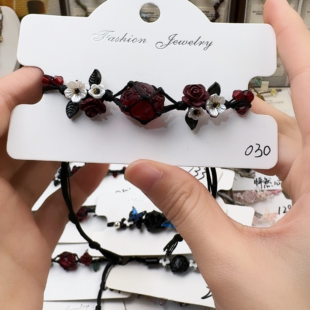 石英石纯铜合金手绳030