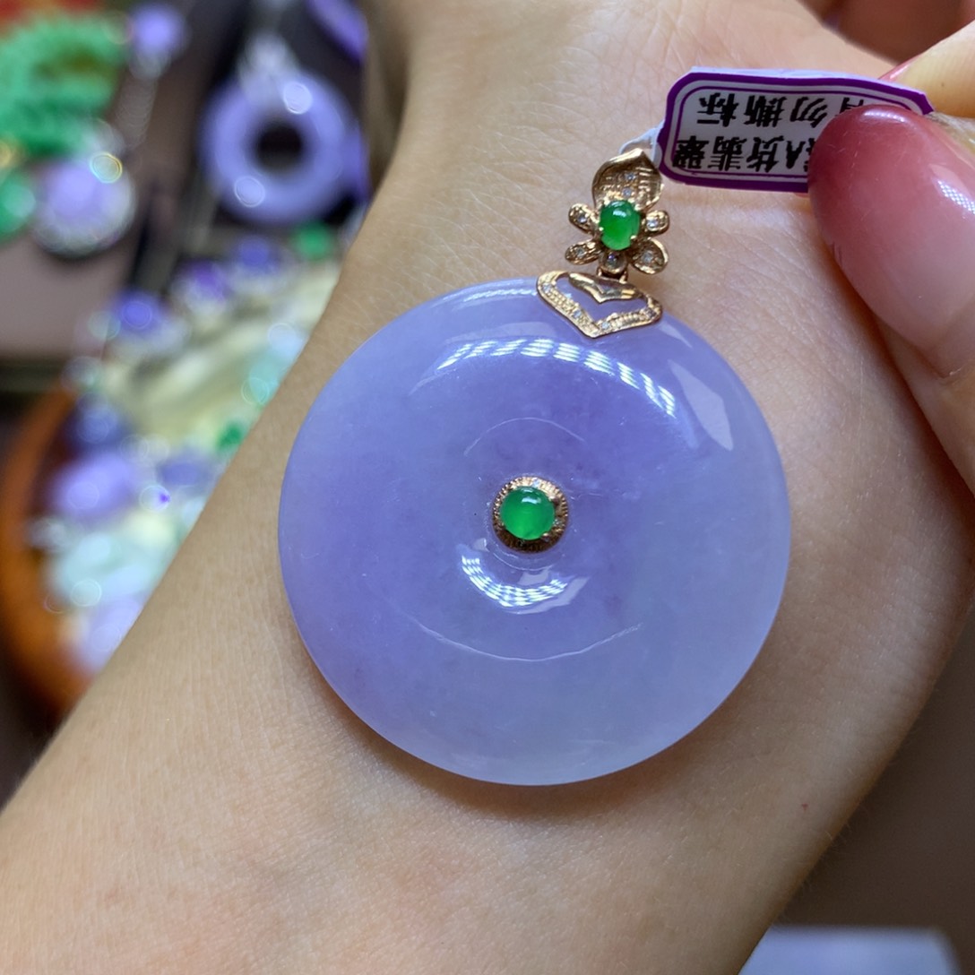 【闪购商品】翡翠18K金镶嵌颈饰翡翠