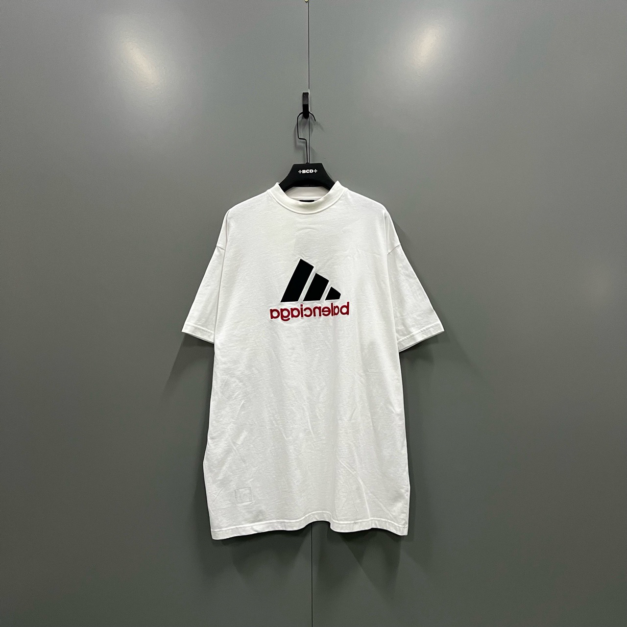 全新未使用 Balenciaga/巴黎世家 阿迪达斯 字母刺绣logo短袖 3码