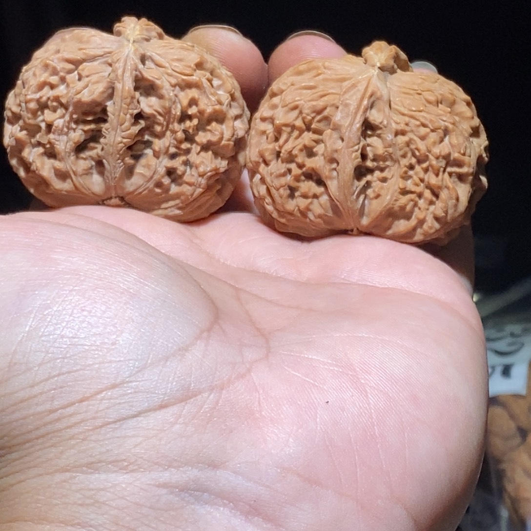 吊坠文玩核桃白狮子半壁