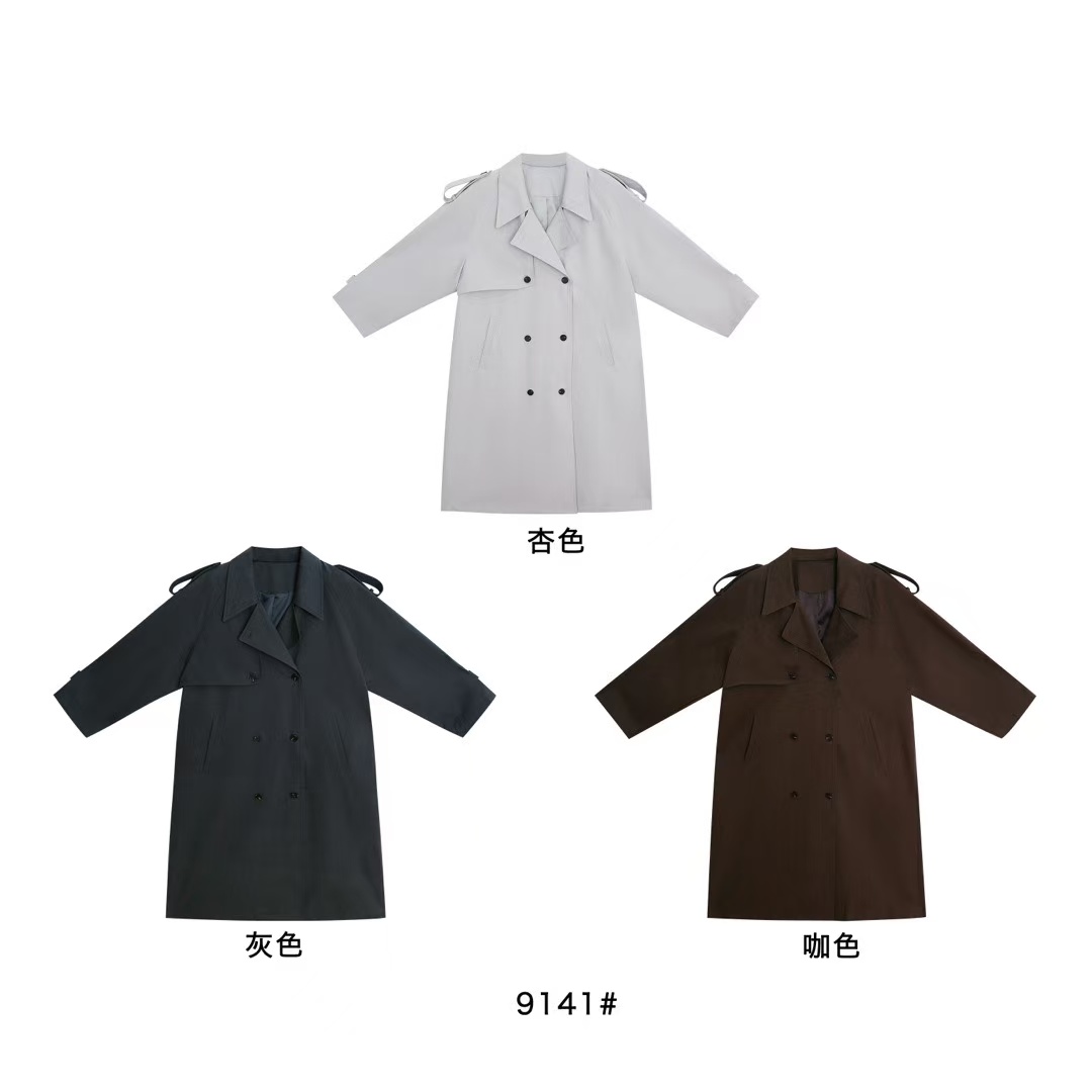 鑫燃KIKI 巴黎旧梦（双排扣翻领风衣外套） 9141 MSL 【F】