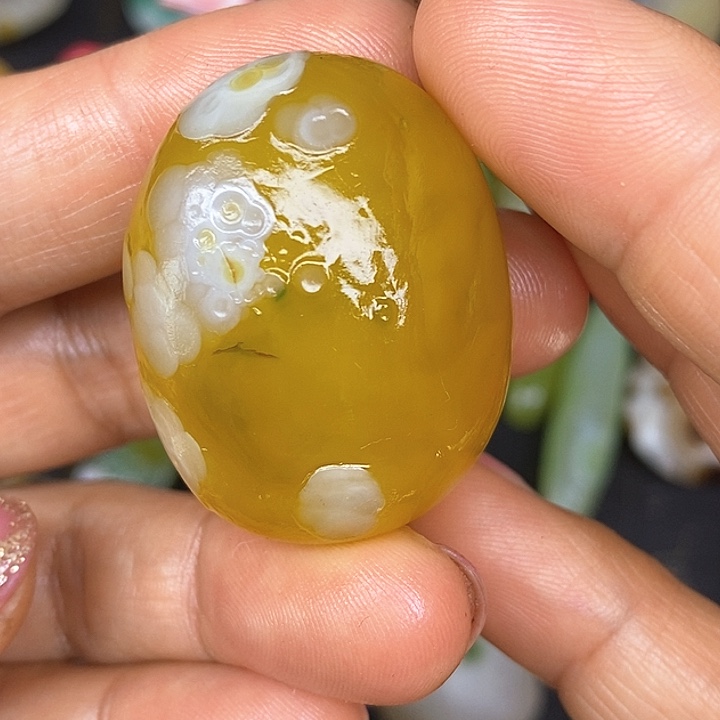 手把件花眼玛瑙奇石