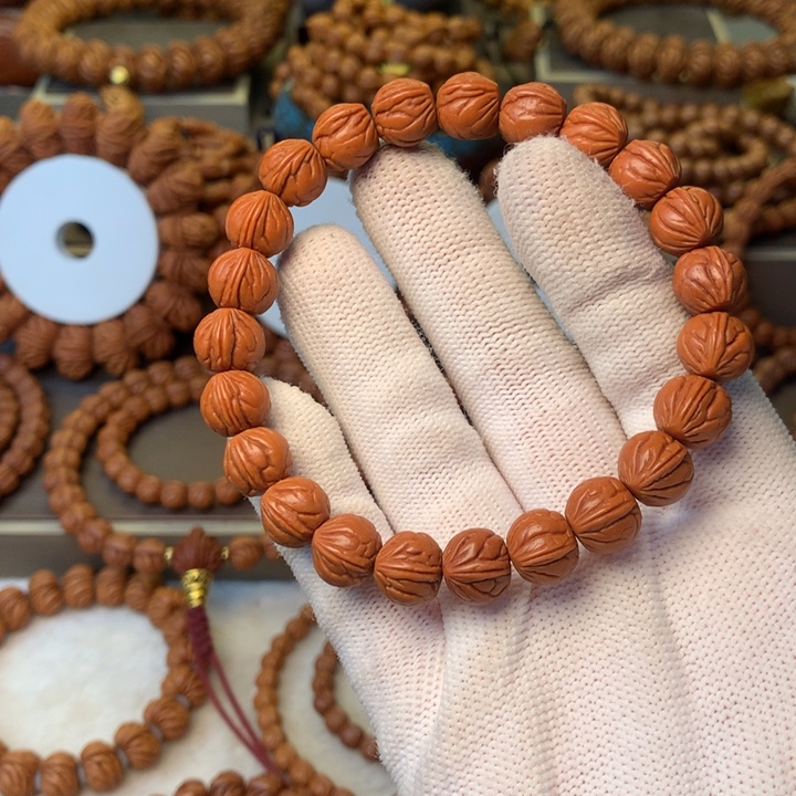 二***头手串桃核秦岭龙纹