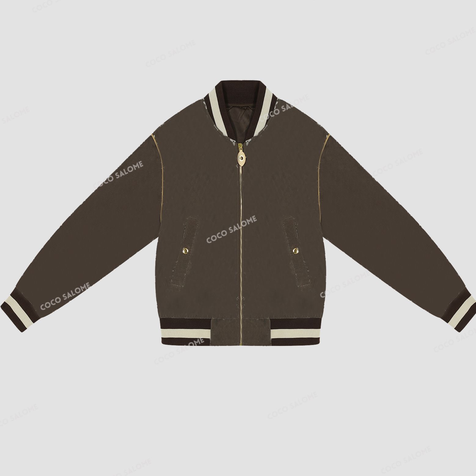 安安推荐【咖啡豆】新款百搭休闲棒球外套HW25C50517-WT