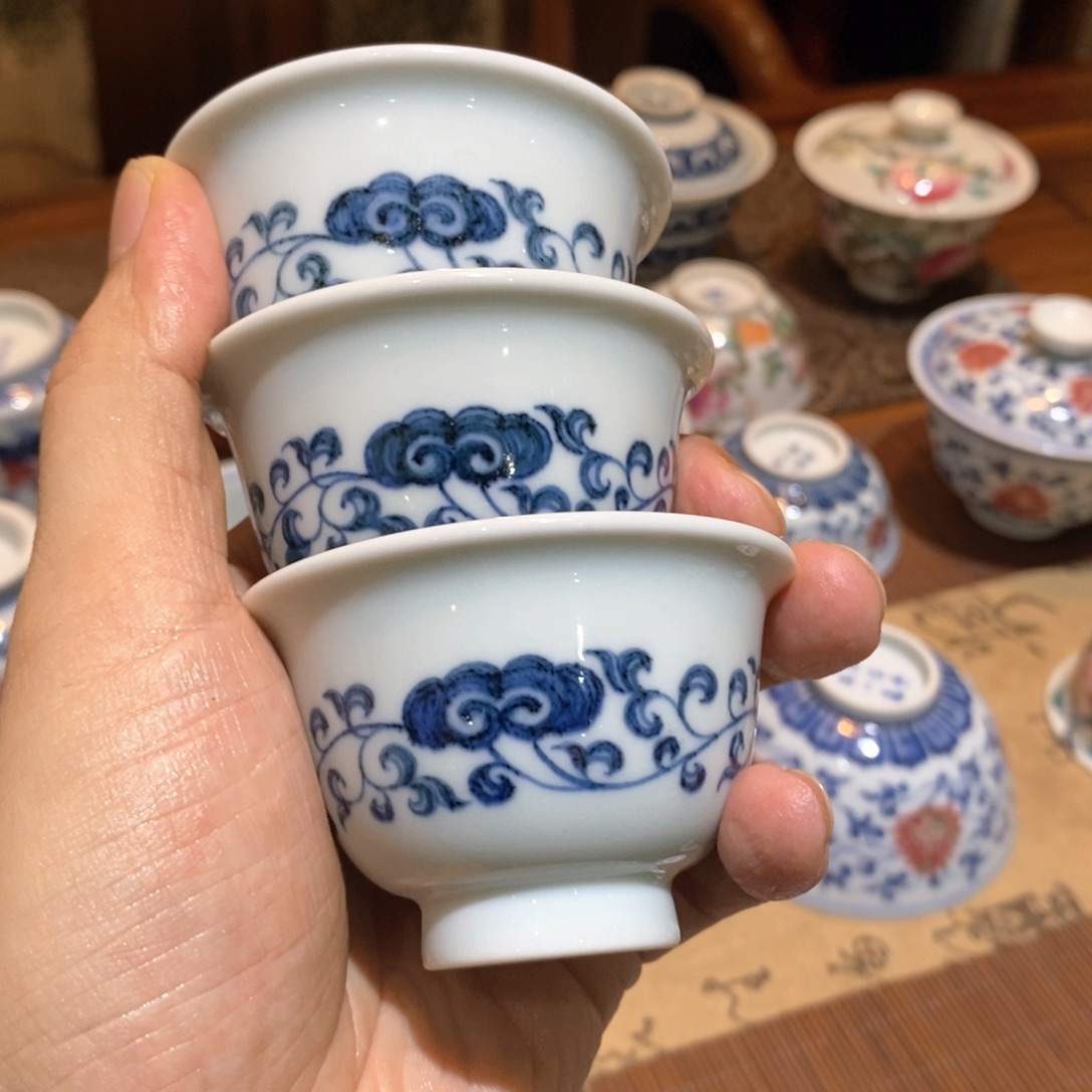 开播福利景德镇纯手绘茶器3只