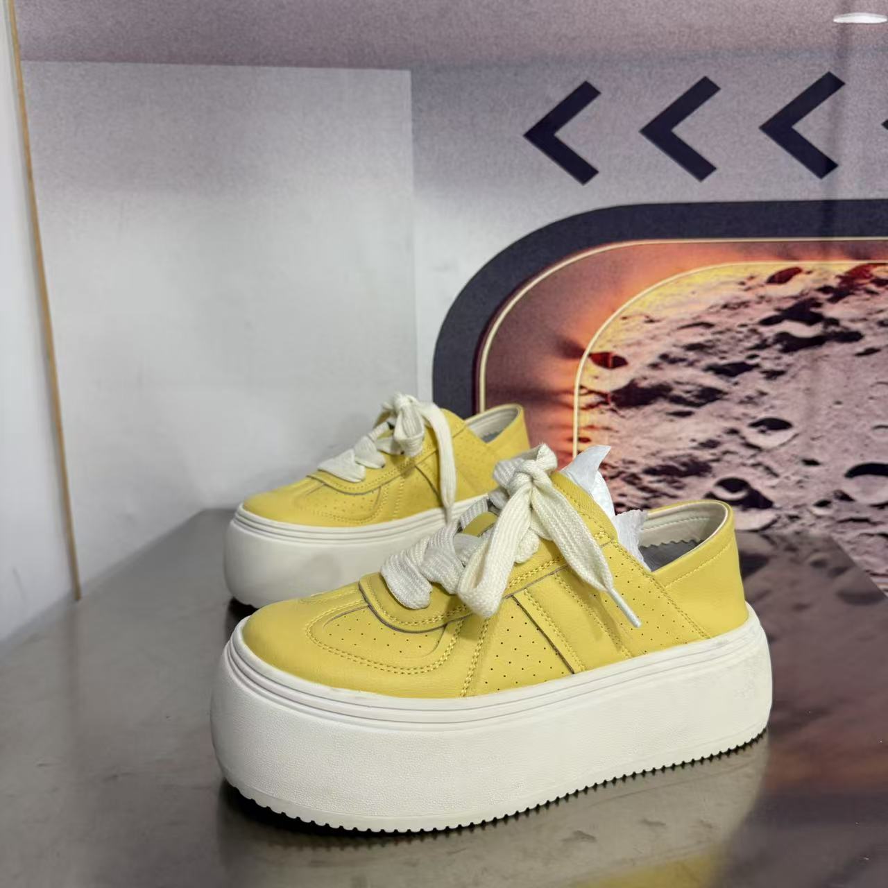 2577-05春夏新款2025圆头系带韩版简约休闲板鞋潮流百搭ins