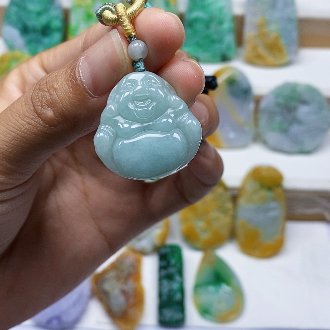 颈饰未镶嵌翡翠天然翡翠A货