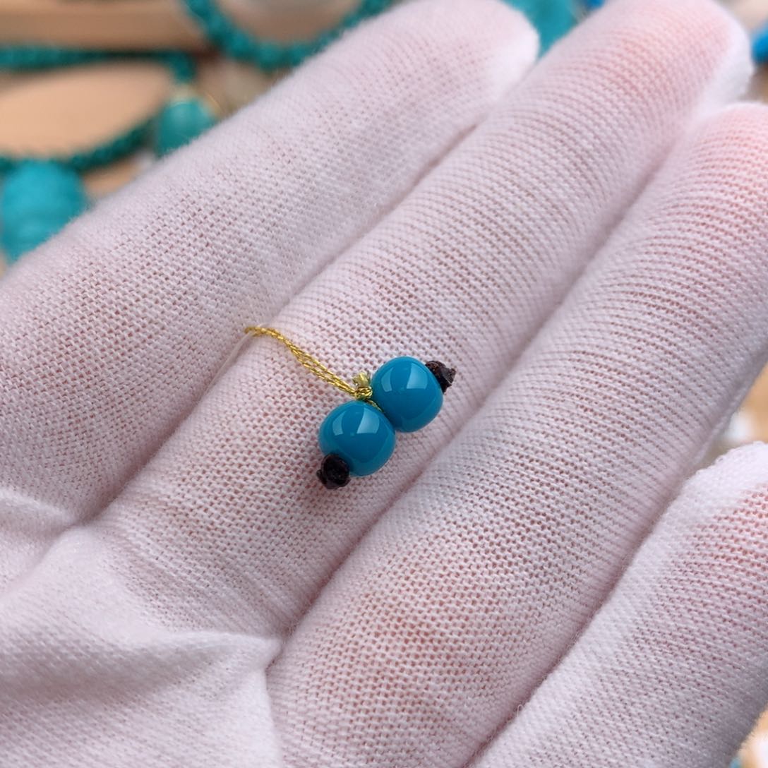 未镶嵌绿松石珠宝奇石5.7mm