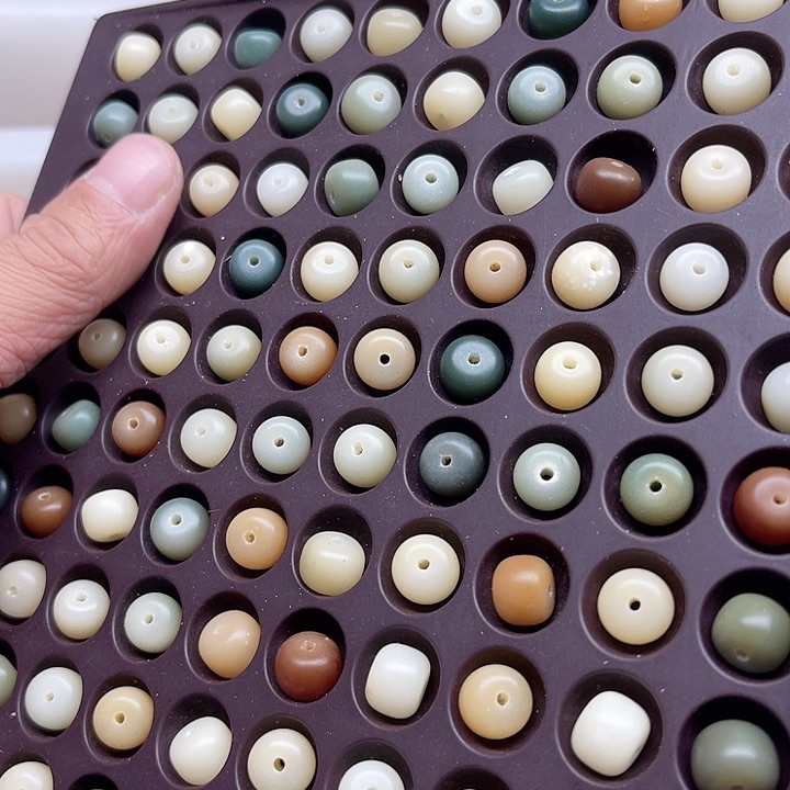 白玉菩提吊坠瑕疵9-7多宝墩100颗卡灯牌宠100颗