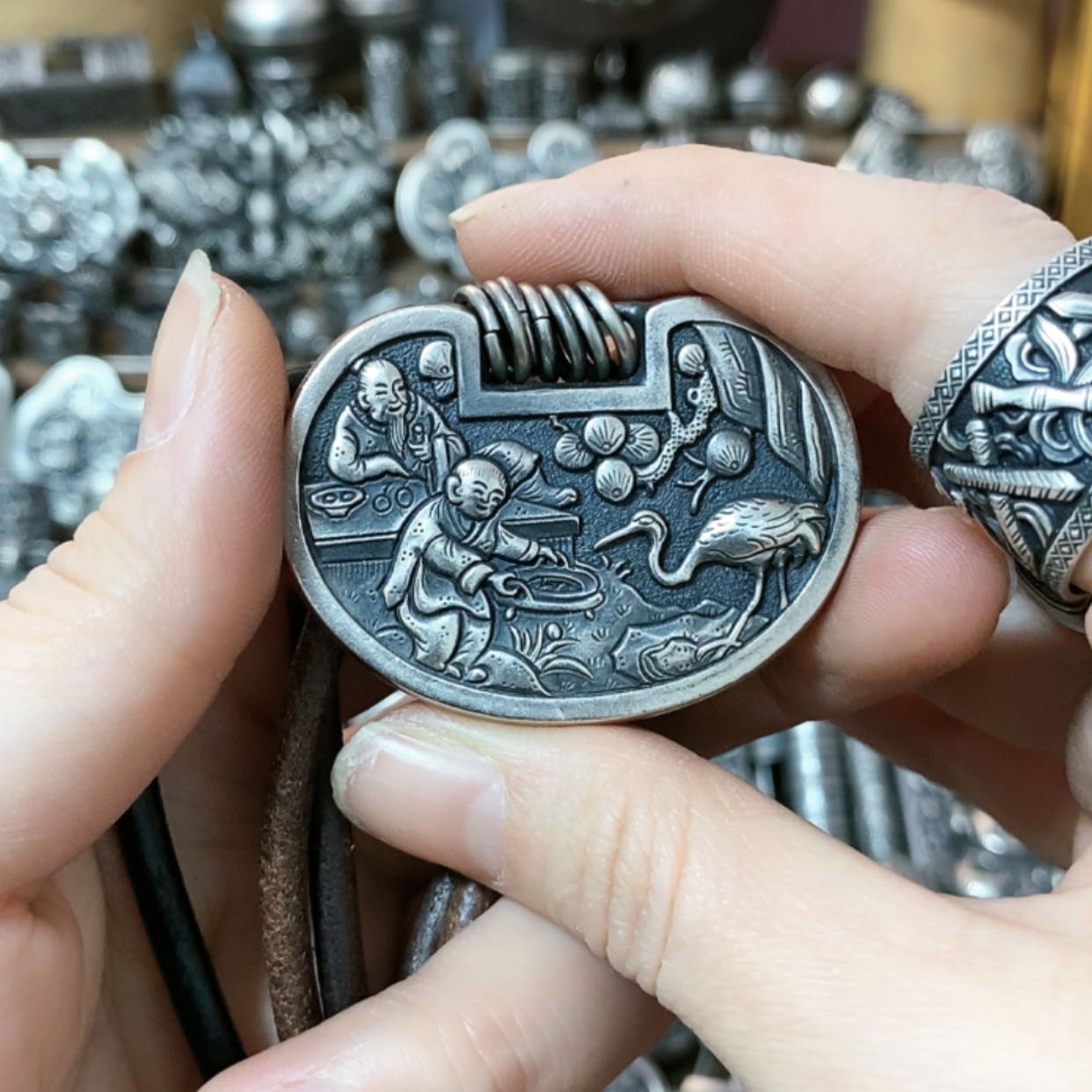【闪购商品】橄榄核手串/手链复古足银990