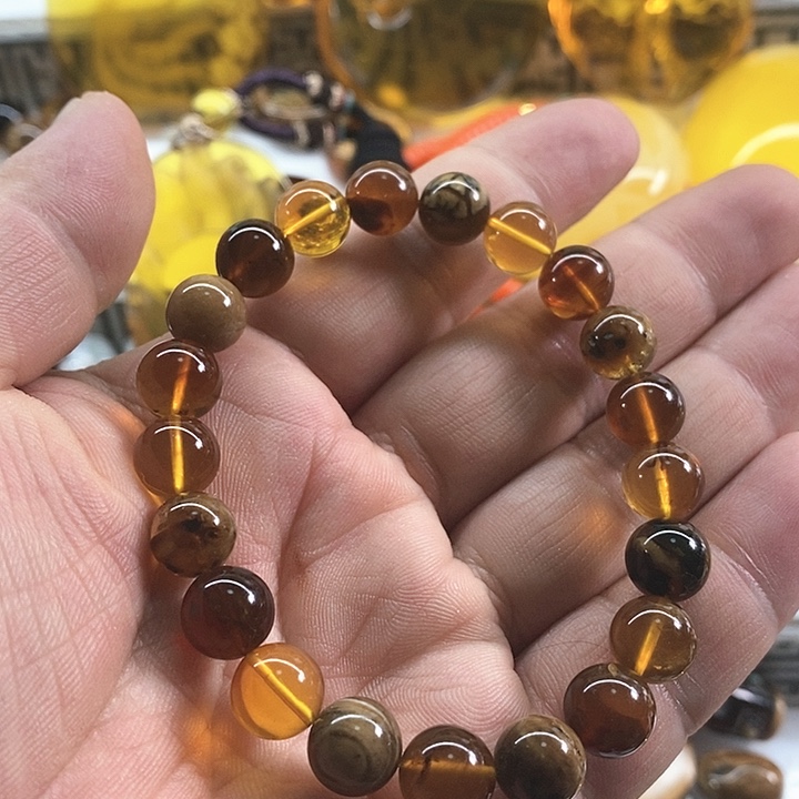 琥珀手链未镶嵌手串