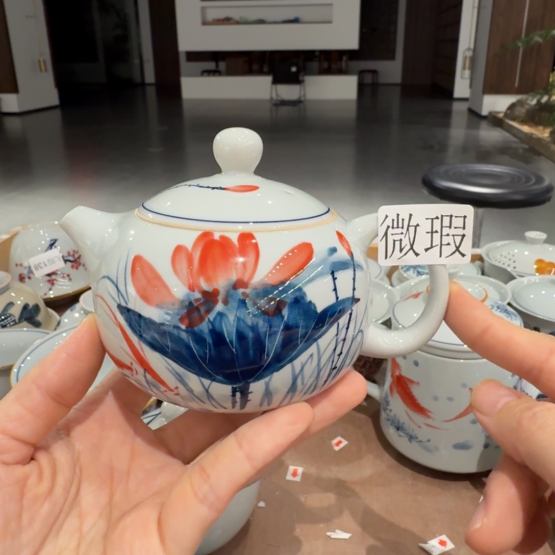 微瑕釉下彩纯手绘