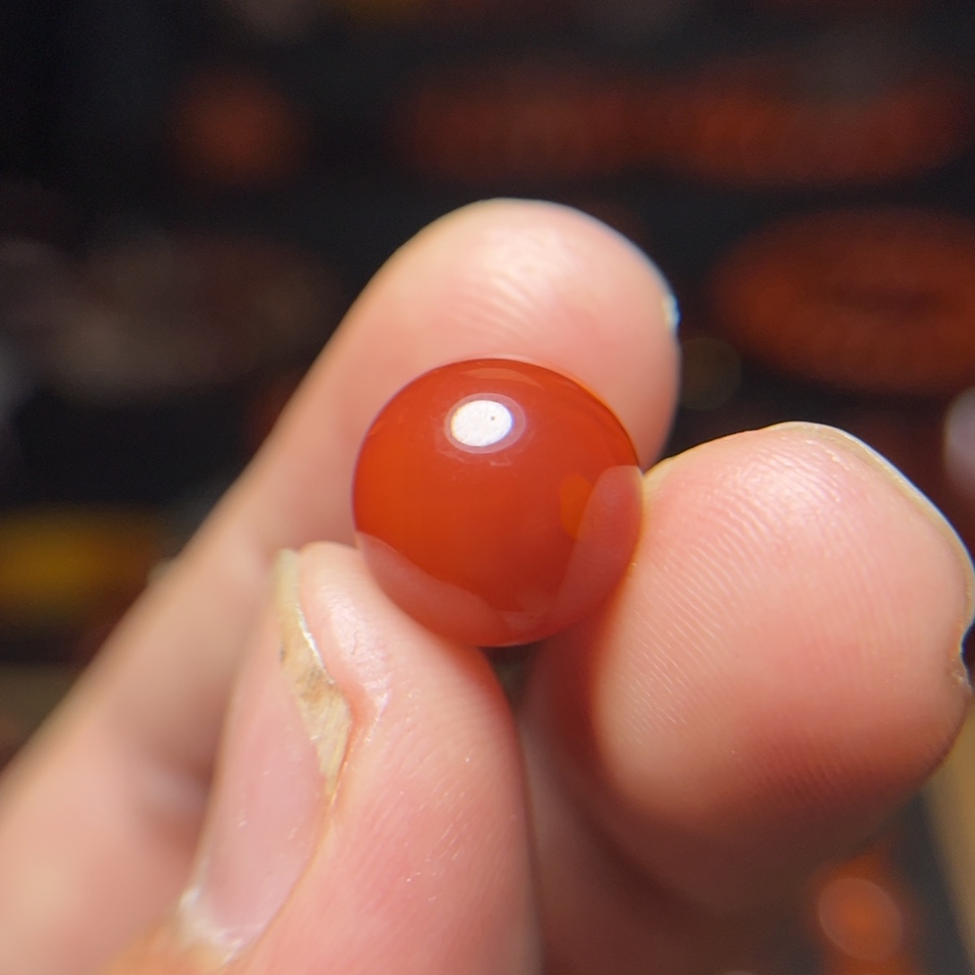 南红玛瑙未镶嵌珠宝奇石那**特原矿瓦西单珠11.8mm