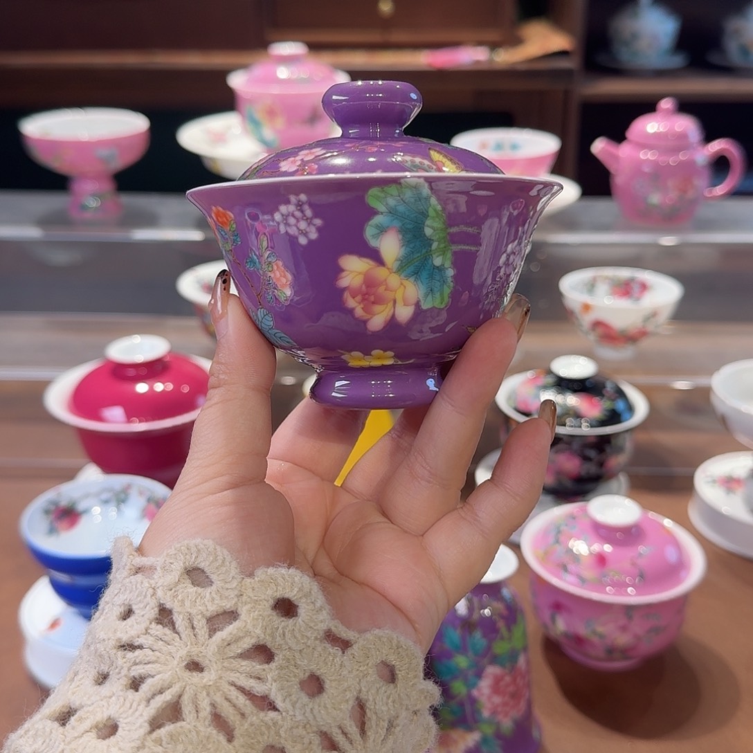 珐琅彩主人杯茶具茶具套装