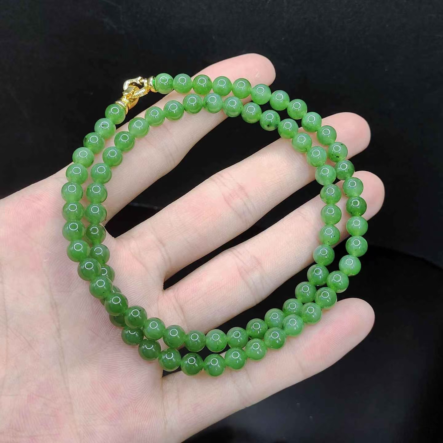 【老三珠宝】和田玉女神链X7-约6mm