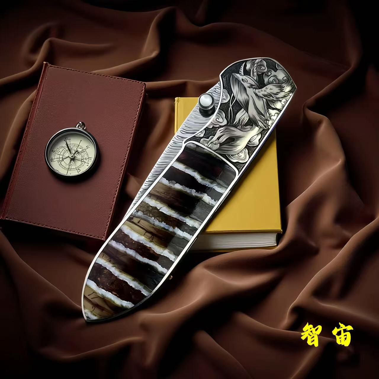 【智宙】上古神兽-鲲鹏 林赛雕刻纯手工雕刻 收藏级小刀工艺品