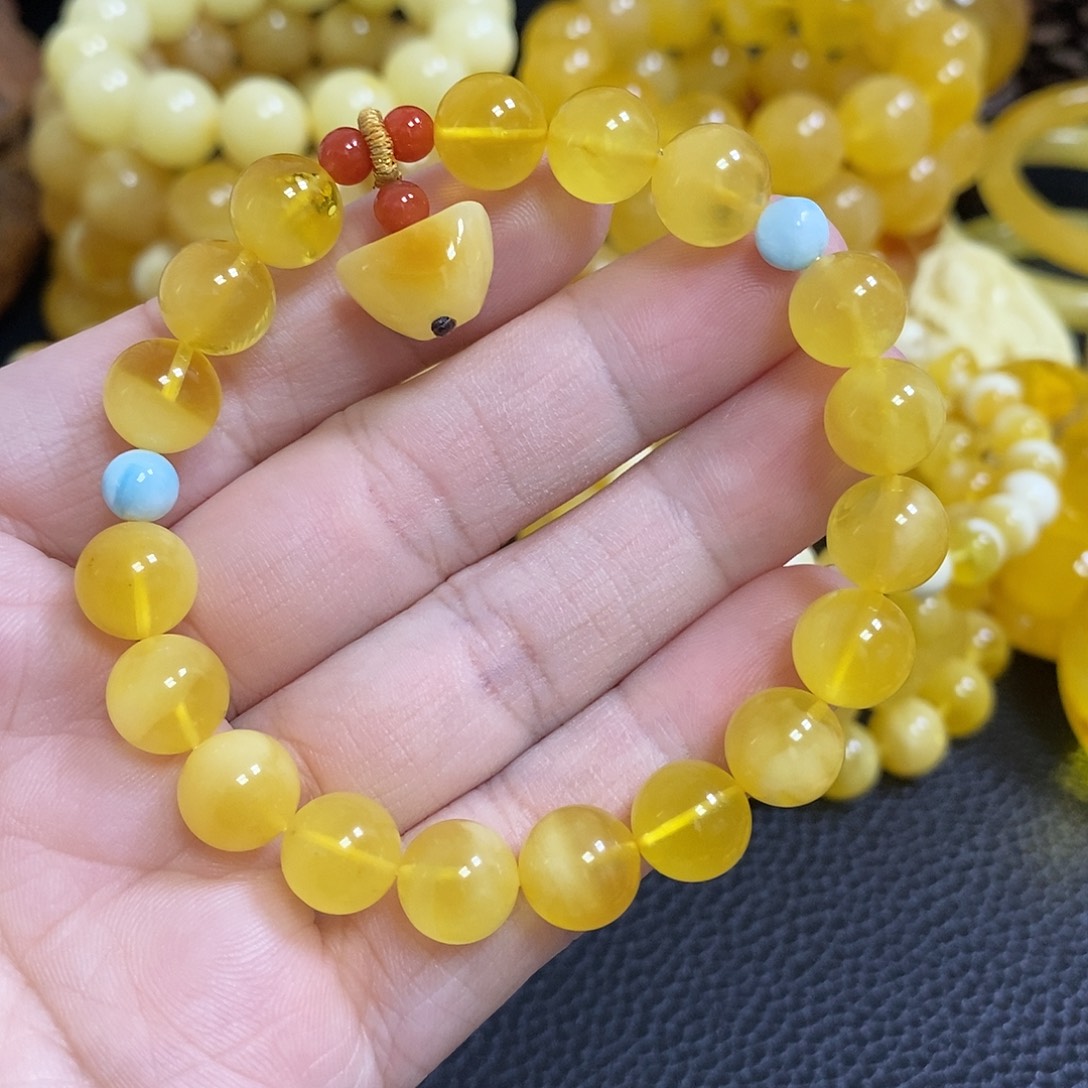 琥珀未镶嵌手链006