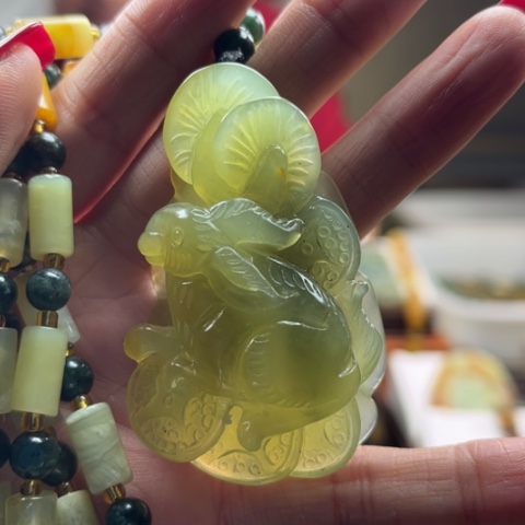 岫玉挂件未镶嵌挂件