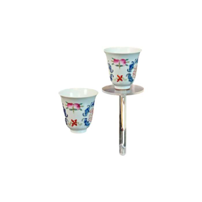AS123 清同治粉彩对杯