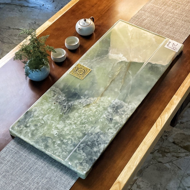 翡翠绿（80*35）天然奢石茶盘（1680优惠联系客服）