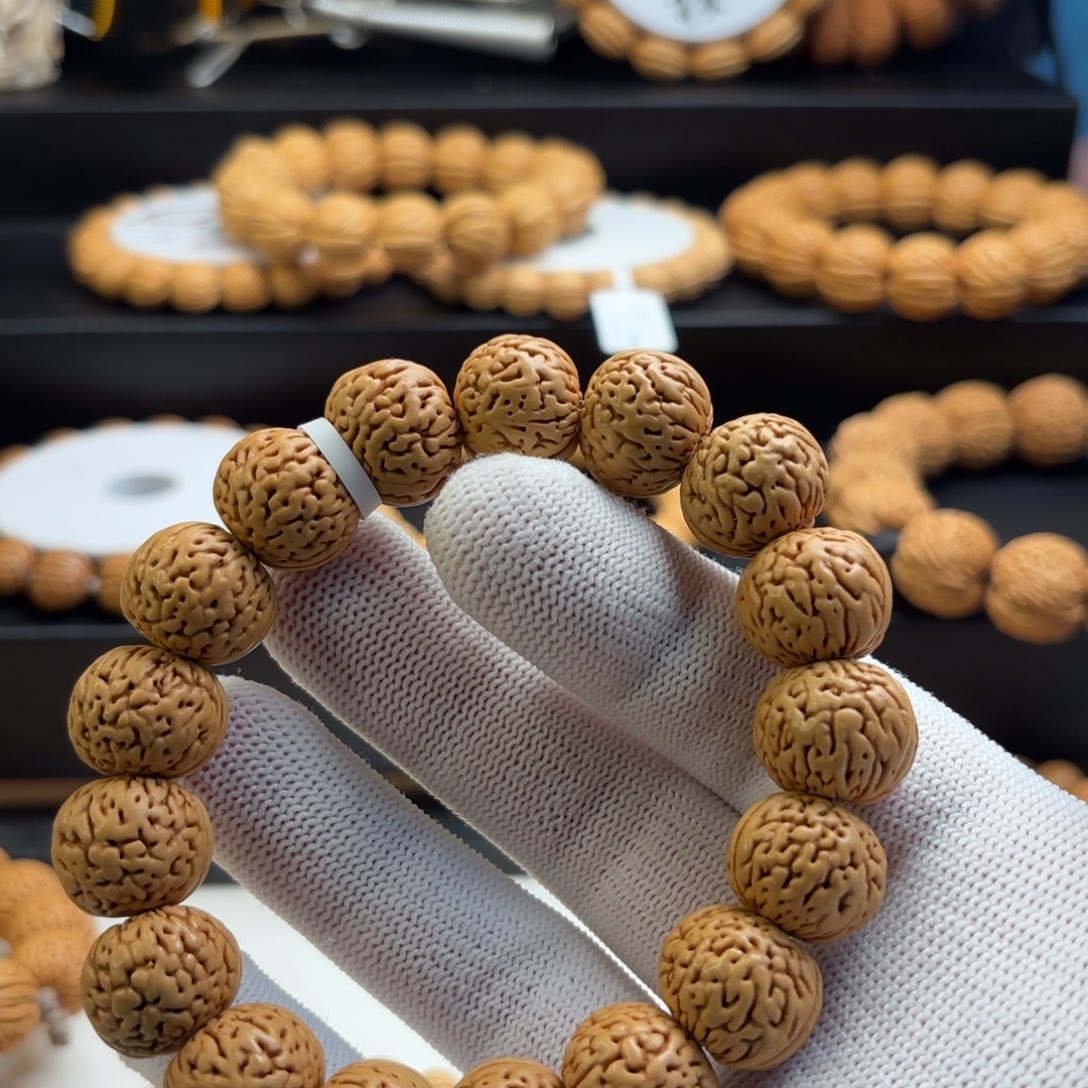 高***介菩提籽类桃核苹果园手串16