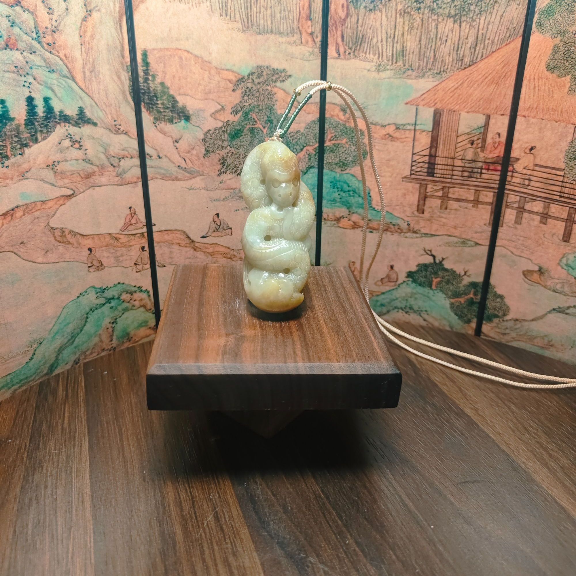 I和田玉腰缠万贯吊坠/手把1334